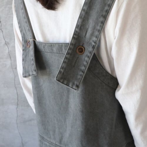 tumugu 硫化染めコンパクトツイル2wayサロペット tumugu:（ツムグ） | ピグメントコットンツイル 2wayサロペット