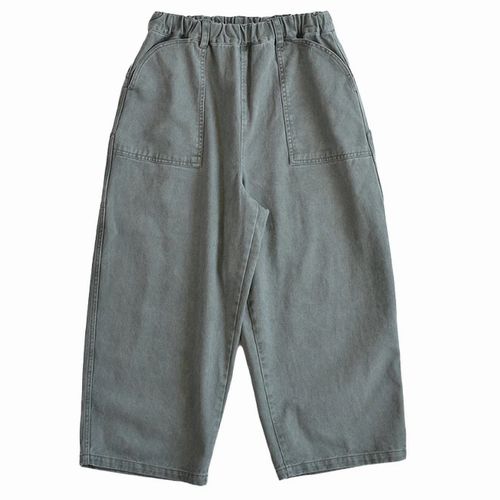 SALE【20％OFF/セール】【2024秋冬】tumugu: 【ツムグ】ピグメントコットンツイル　ワイドパンツ（3色）（F）tb24304