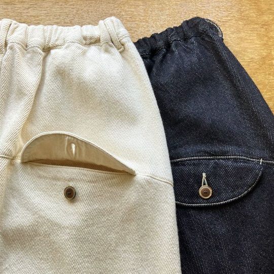 スラブヤーンデニム 8分丈パンツ【通年】tumugu: 【ツムグ】（3色）（F