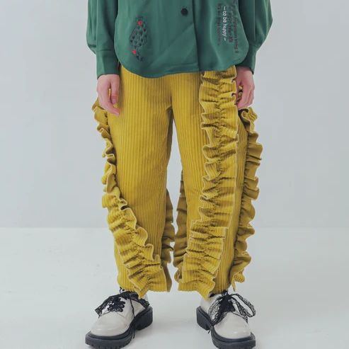 コーデュロイアシメフリルパンツ【2025秋冬】UNICA【ユニカ】（3色