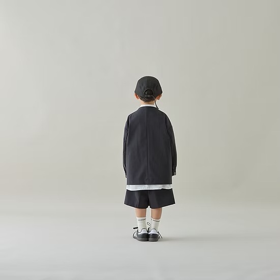 スーツ上下2点セット stretch nylon jacket + half pants【セレモニー