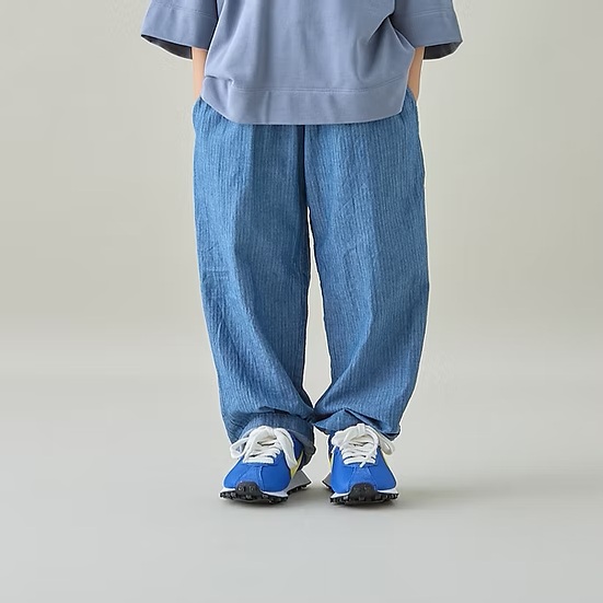 herringbone denim loose pants ヘリンボーンデニム パンツ【2026春夏
