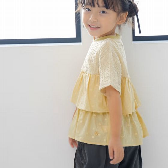SALE【30％OFF/セール】【2026春夏】make your day【メイクユアデイ】ティアードTシャツ（2色）（80〜160）m620144