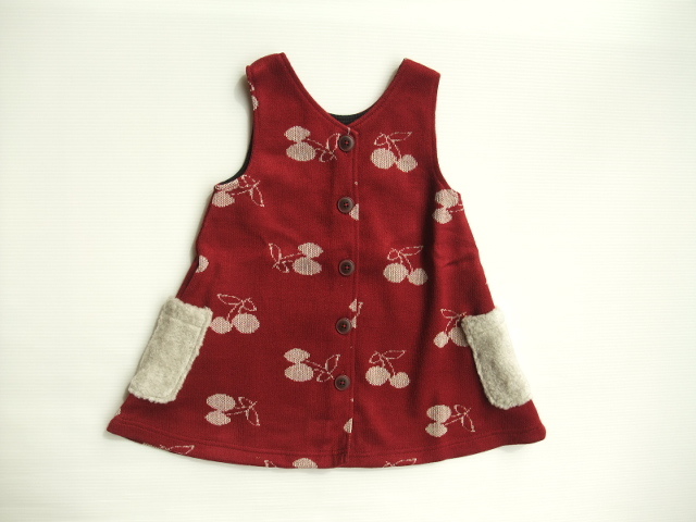 19秋冬 Nino ニノ チェリージャガードワンピース 130 150 1195 b