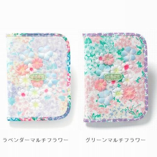 【通年】fafa【フェフェ】MICHALINA | マルチ・母子手帳ケース(L) フラワー柄　（5色）michalina［セール対象外］