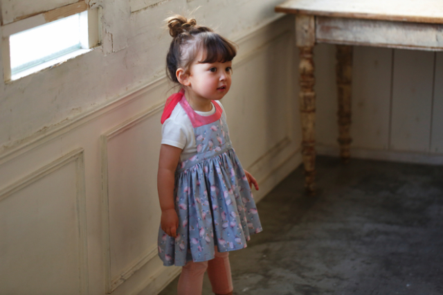 Marlmarl マールマール Bouquet6 Flamingo Pink For Baby Kids お食事エプロンドレス