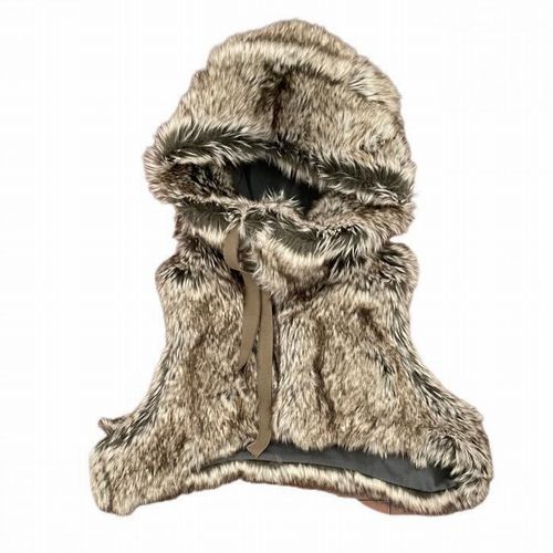 MOUNTEN. ファーベストMサイズ 2023秋冬】MOUN TEN.【マウンテン】fur vest フード付 ショートベスト