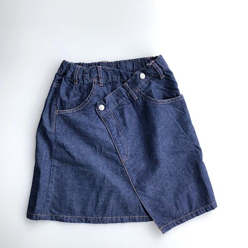 SALE【50％OFF/セール】【2023春夏】FABRIQ REPORT【ファブリック レポート】アシンメトリ デニムスカート（110～160/4サイズ）5131005