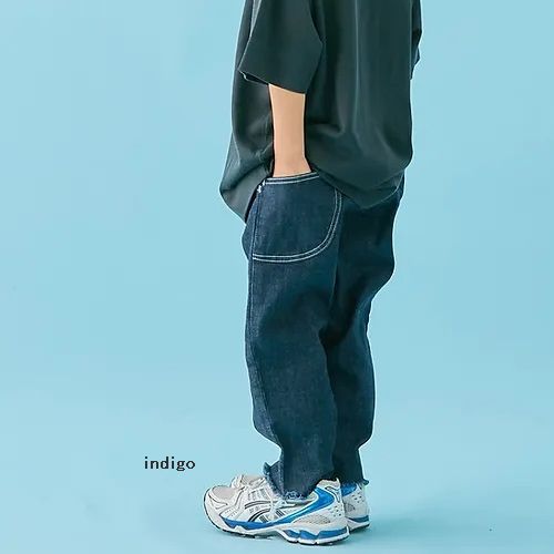 mounten. wide cropped denim デニム organic wide cropped jeans | mounten
