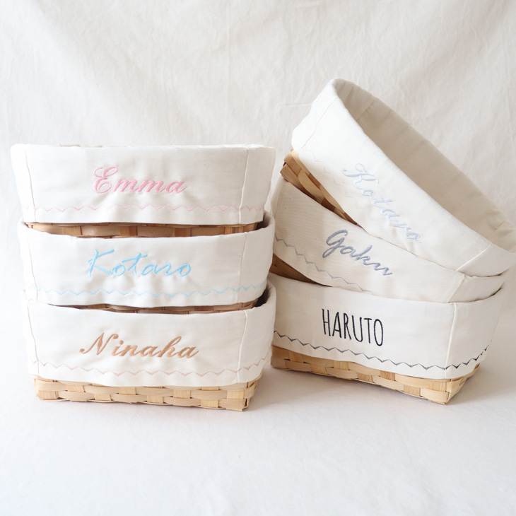 【名入れ】バスケット 8colors おむつ入れ