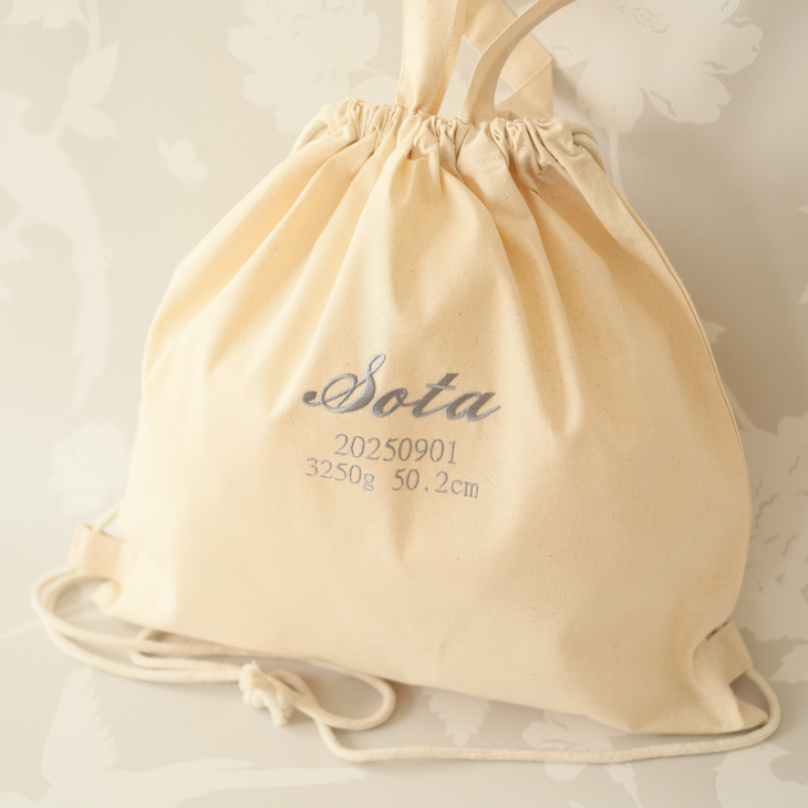 【名入れ】一升餅巾着リュック  8colors バースレコード