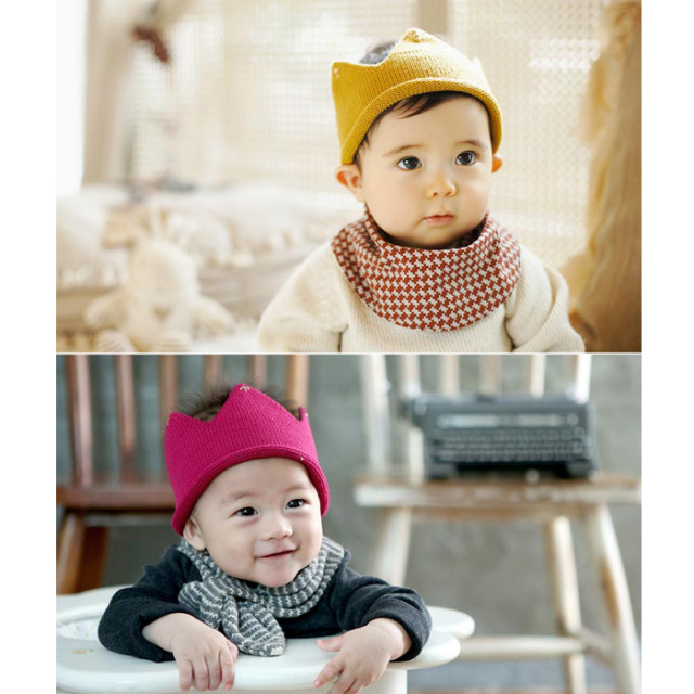 Coco88様専用 甘辛い 赤＆グレーニットクラウン ハーフバースデー 