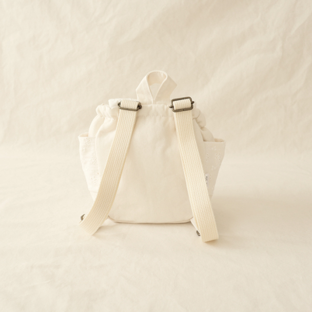 名入れ】世界にひとつのベビーリュック コットンフラワーレース