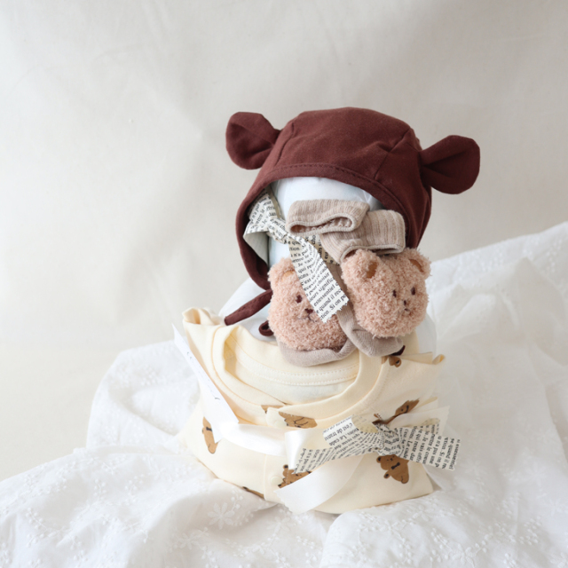 おむつケーキ]Baby Bear 2段おむつケーキ【1colors】くま/ベア