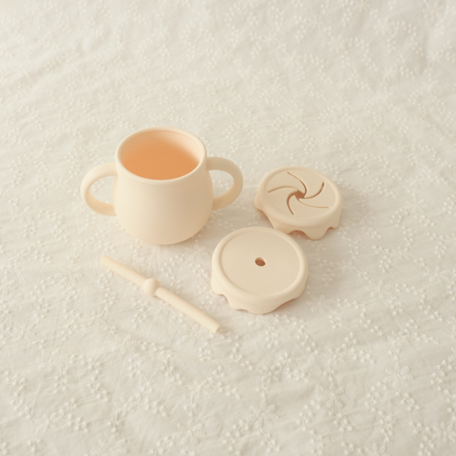 シリコンボウルベビー食器+名前入りバスケットギフトセット【6colors