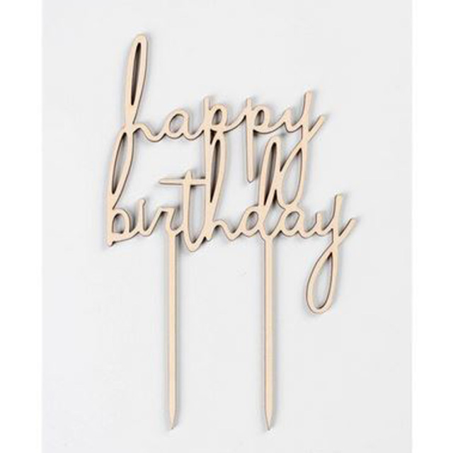 木製ケーキトッパー Happybirthday 誕生日 飾り付け オーナメント デコレーション Cake 名前入り出産祝い おむつケーキ専門店babyrotaco ベビーロタコ