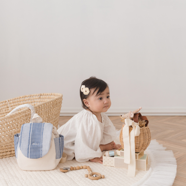 名入れ】世界にひとつのベビーリュック ミックスライン ハンドメイド