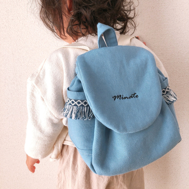 Denim 名前入りベビーリュック 4colors デニム 女の子 男の子 出産祝い 一升餅リュック 1歳の誕生日 名前入り出産祝い おむつケーキ専門店babyrotaco ベビーロタコ