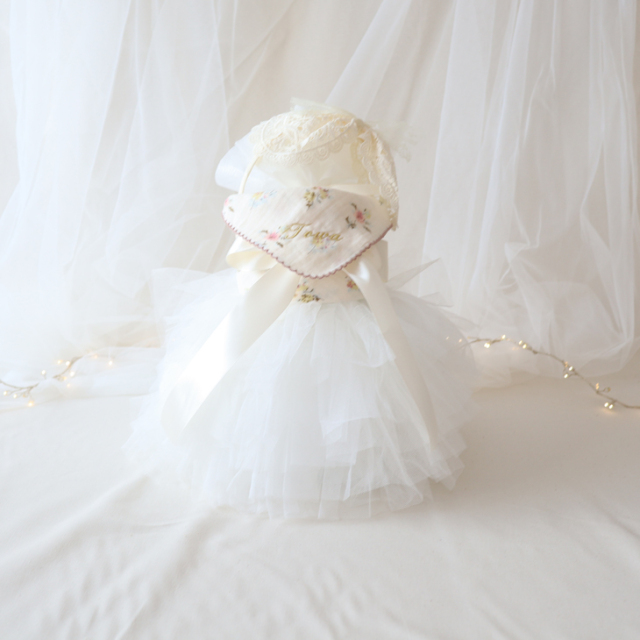 おむつケーキ]プリンセス2段ドレスおむつケーキ【2colors