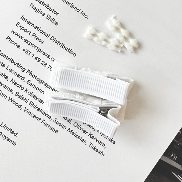 ミニリボンベビーヘアクリップ2個セット【3colors】 ｜ babyRotaco