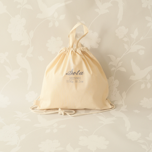 【名入れ】一升餅巾着リュック  8colors バースレコード