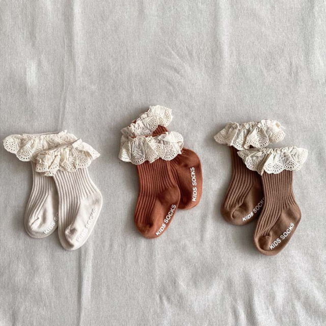 レースコットンソックス 0?1歳児  9?11cm