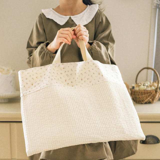 【名入れ】レッスンバッグ 2color ローズミニョンヌ ハンドメイド