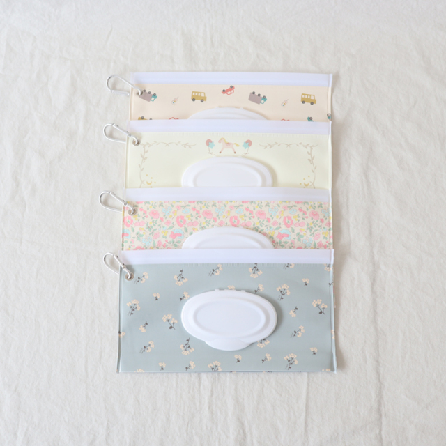 おしりふきポーチ【4colors】ウェットティッシュポーチ/出産祝い/即日