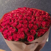 赤バラ花束108本