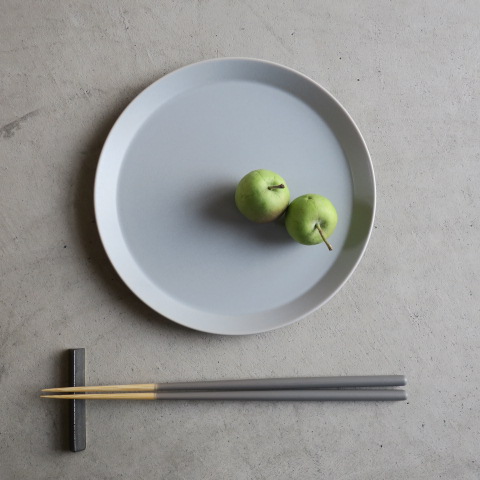 【美濃焼】　ラウンドプレート/マットグレー