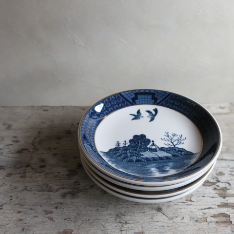 【Vintage/ヴィンテージ】NIKKO山水　ミニプレート/４枚セット