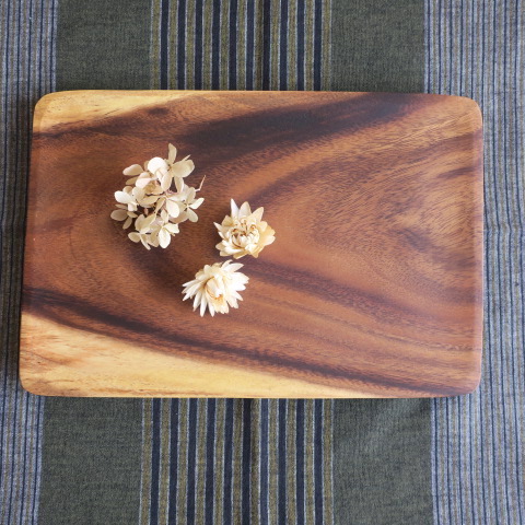 【天然木】ACACIA WOOD ライトミールプレート/L