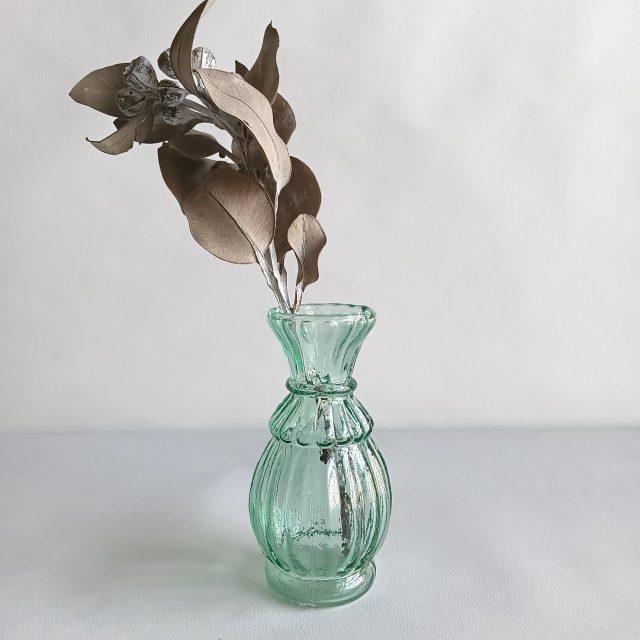 【ハンドメイドガラス】フラワーベース/ストライプ