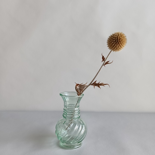 【ハンドメイドガラス】フラワーベース/ツイスト