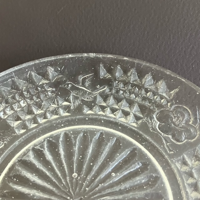 大正時代 | プレスガラスプレート(10cm）/千鳥 | 『器と道具の店 BACIA