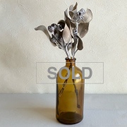 アンティーク ガラス コルク 水槽 フラワーベース 三角形 △ ガラスベース トライアングル 北欧 ヴィンテージ ガラス 玄関