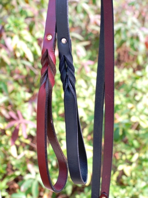 ブレイデッド・レザー・リーシュ