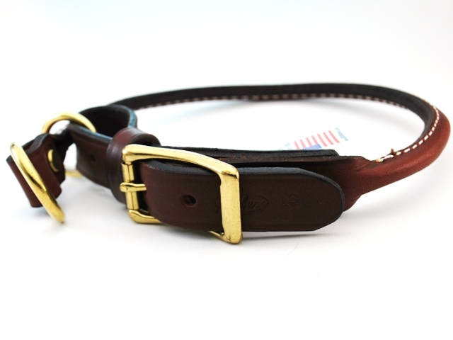 ロールドレザー・コンビネーション・チョークカラー　（2cm幅）