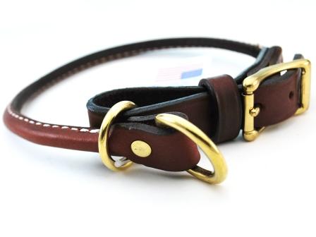 ロールドレザー・コンビネーション・チョークカラー　（2cm幅）