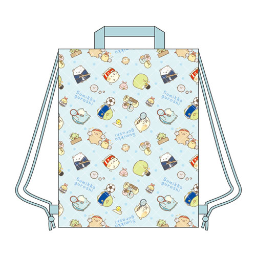 すみっコぐらし　キルトナップサック（ブルー）