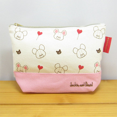 くまのがっこう　ポーチ　ハート