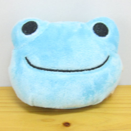 カエルのピクルス（かえるのピクルス）　リール付きキーマスコット（ブルー）