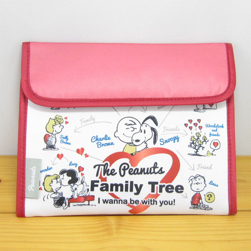 PEANUTS（ピーナッツ）　SNOOPY　スヌーピー　マルチケース　じゃばら　ハート相関図RD　スヌーピー