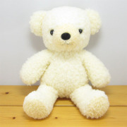 童心　日本製オリジナル　くまのぬいぐるみ　フカフカシリーズ　クマのフカフカNEW　Mサイズ　クリーム