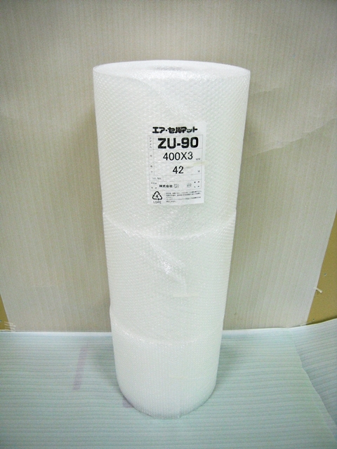 【６００巻】ZU90 エアセルマット ロール スリット（400mm幅×42M） 和泉製【送料無料】【振込ポイント３％】