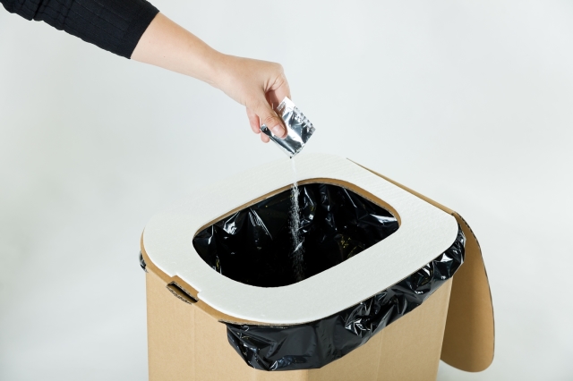 3個入り】おしりにやさしい簡易トイレ 非常用ダンボール製組立式