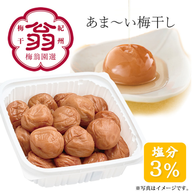 【送料無料】【期間限定】2026/5/13まで！梅翁園選 あまあま3％ 500ｇ 蜂蜜漬け