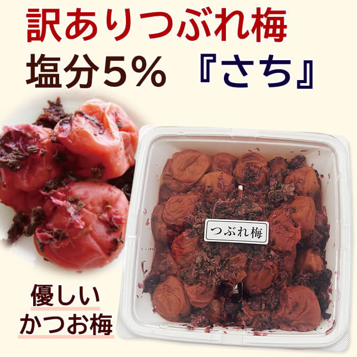 【10月20日20時販売開始】【※最大4個まで※】ネット&数量限定【訳ありつぶれ梅】◆さち（塩分5％ かつお梅）つぶれ梅780ｇ