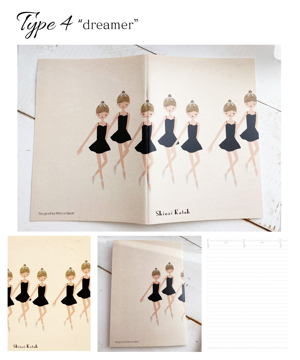 ＜雑貨・文具＞バレエ柄ノートブックA5サイズ