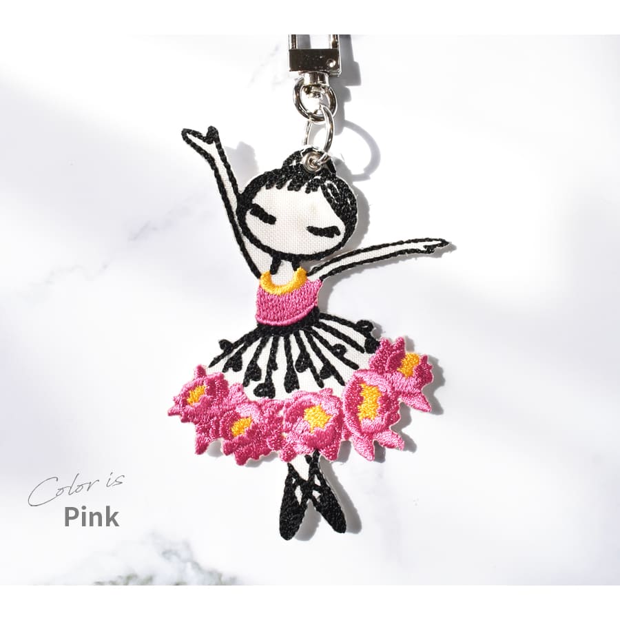 グッズ・雑貨＞バレリーナ刺繍キーチェーン｜バレエウェア・用品の専門